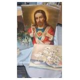 Vintage décor bowl, Doll, Snowman, Wall Shelf/planter Vintage décor bowl, Doll, Snowman, Wall Shelf/planter