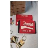 Coca Cola Napkins, tins, wood décor sign, wallets Coca Cola Napkins, tins, wood décor sign, wallets
