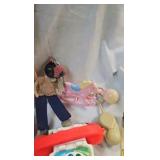 Vintage Tin Lith Bucket and Watering Can-Rubber Toys Vintage Tin Lith Bucket and Watering Can-Rubber Toys