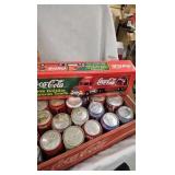 Coke Wood Case, Bottles, Cans, 1998 Holiday Carrier Coke Wood Case, Bottles, Cans, 1998 Holiday Carrier