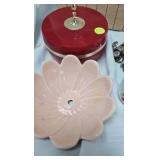 Ruffled Table Vase, Various Vintage Dishes Ruffled Table Vase, Various Vintage Dishes