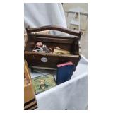 Vintage Wood Blocks, Sewing Box, Handkerchiefs, etc Vintage Wood Blocks, Sewing Box, Handkerchiefs, etc