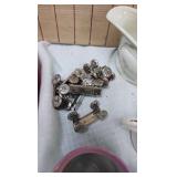 Ruffled Table Vase, Various Vintage Dishes Ruffled Table Vase, Various Vintage Dishes