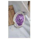 Vintage Easter Lot with Glass Woven Basket Vintage Easter Lot with Glass Woven Basket