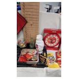 Coke Clock, Goblet, Tin, and Books Coke Clock, Goblet, Tin, and Books