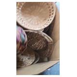 Vintage Chandelier and basket lot Vintage Chandelier and basket lot