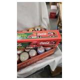 Coke Wood Case, Bottles, Cans, 1998 Holiday Carrier Coke Wood Case, Bottles, Cans, 1998 Holiday Carrier