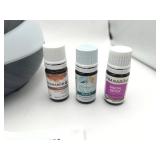 Like New Essential Oils Diffuser with Three Essential Oils (Over Half Full)
