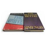 Two Georges Simenon First American Edition Harcover Books - 'The Bells Of Bicetre' and 'The Move'