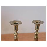 Lot of (2) Brass Candle Holders 10'