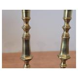 Lot of (2) Brass Candle Holders 10'