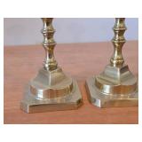 Lot of (2) Brass Candle Holders 10'