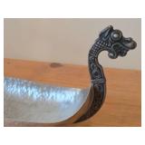 Vintage Viking Long Boat Pewter Table Décor by Meum (Norway)