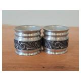 Lot of (2) Vintage 2 3/4' Norsk Tinn Pewter Candleholders (Norway)