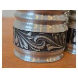 Lot of (2) Vintage 2 3/4' Norsk Tinn Pewter Candleholders (Norway)