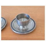 Lot of (2) Vintage 1 1/2' Norsk Tinn Pewter Candleholders (Norway)