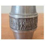 Vintage 6' Norsk Tinn Pewter Table Vase by Astri Holthe (Norway)