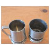 Vintage Pewter Cup and Beer Tankard (Norway)