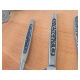 Norwegian Pewter Ladle Spoon (Souvenir of Norway) 9' (x1), Norwegian Letter Opener with Pewter Handle 9' (x2), Norwegian Utensils with Pewter Handle 8-1/2' (x2)