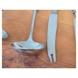 Norwegian Pewter Ladle Spoon (Souvenir of Norway) 9' (x1), Norwegian Letter Opener with Pewter Handle 9' (x2), Norwegian Utensils with Pewter Handle 8-1/2' (x2)