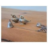 101-grams (total) Sterling Silver Corn on the Cob Holders (x1), Candle Damper (x1), Bird themed Peppers (x2)