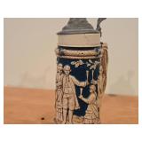 Vintage Beer Stein with Pewter Lid (Germany)