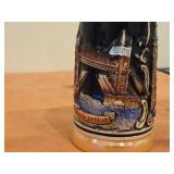 Vintage Beer Stein with Flip Lid - Queens Guard Edition Rare London Relief Big Ben theme