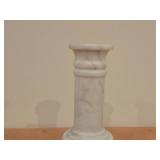 Vintage White Marble Sake Set - Decanter and (2) Small Pedestal Cups