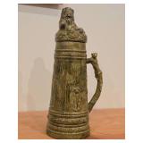 Vintage African Safari theme Ceramic Beer Stein by Holland Mold (1980)