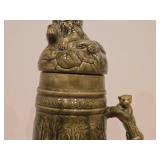 Vintage African Safari theme Ceramic Beer Stein by Holland Mold (1980)