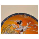 Collectible Plate (1990's) (Imperial Jingdezhen) - Legends of West Lake Collection Limited Edition Rising Sun Terrace with Ornate Plate Stand