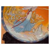 Collectible Plate (1990's) (Imperial Jingdezhen) - Legends of West Lake Collection Limited Edition Rising Sun Terrace with Ornate Plate Stand