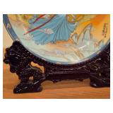 Collectible Plate (1990's) (Imperial Jingdezhen) - Legends of West Lake Collection Limited Edition Rising Sun Terrace with Ornate Plate Stand