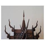 Vintage Hand-Carved Teak Wood Thai Spirit House (San Phra Phum) 16' x 16' x 27'