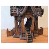 Vintage Hand-Carved Teak Wood Thai Spirit House (San Phra Phum) 16' x 16' x 27'