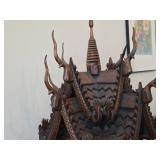 Vintage Hand-Carved Teak Wood Thai Spirit House (San Phra Phum) 16' x 16' x 27'