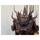 Vintage Hand-Carved Teak Wood Thai Spirit House (San Phra Phum) 16' x 16' x 27'