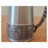 Vintage Troll theme Norsk Tinn Pewter Beer Tankard (Norway) #84