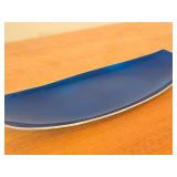 Vintage 12 3/4' Blue Enameled Aluminum Plate by Olden (Norway) / Mid-Century Modern style