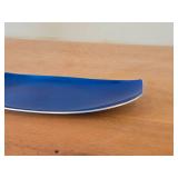 Vintage 12 3/4' Blue Enameled Aluminum Plate by Olden (Norway) / Mid-Century Modern style