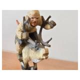 Troll theme Authentic Handpainted / Handcarved Wooden Figurine by Henning Engelsen (Norway)