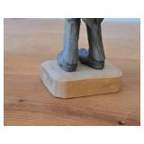 Vintage Hand-carved Wooden Figurines Set of 3 - Folk Art by Norsk Husflid Engros (Norway)