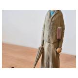 Vintage Hand-carved Wooden Figurines Set of 3 - Folk Art by Norsk Husflid Engros (Norway)