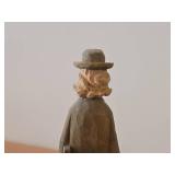 Vintage Hand-carved Wooden Figurines Set of 3 - Folk Art by Norsk Husflid Engros (Norway)