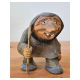 Vintage Troll theme by Ole Oien Authentic Hand-carved Handpainted Wooden Signed Figurine (Askim Norway)