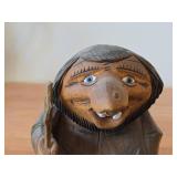 Vintage Troll theme by Ole Oien Authentic Hand-carved Handpainted Wooden Signed Figurine (Askim Norway)