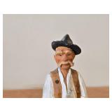 Vintage Man with Axe theme Authentic Hand-carved Handpainted Wooden Figurine by Henning (Norway)