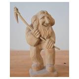 Vintage A.E. Hand-carved Wooden Signed Figurine (Norway)