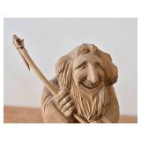 Vintage A.E. Hand-carved Wooden Signed Figurine (Norway)