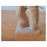Vintage A.E. Hand-carved Wooden Signed Figurine (Norway)
